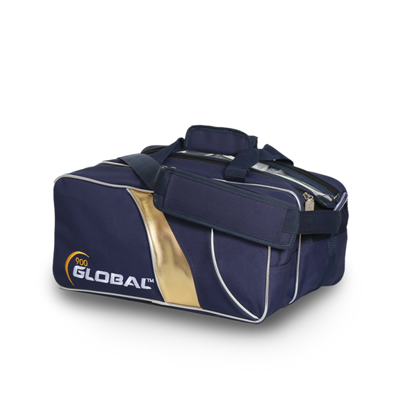 Two Ball Travel Tote Blue/Gold