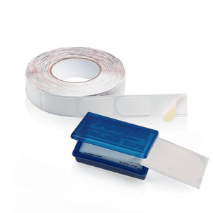 1" White Thumb Tape - 500 Piece Roll